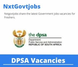 DPSA Artisan Vacancies in Kimberley 2023